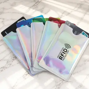 Ultra Thin RFID Blocking Rfid Shielded Wallet Card Holder Anti-Scan Protection for Credit Cards ID Passports Travel Anti Skimming Shielding Sleeve Waterproof Durable