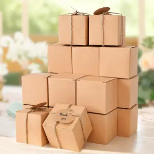 Small Gift Boxes, 2 x 2 x 2 inches Mini Party Favor Boxes with Blank Tags For Wedding, Bridal Shower, Birthday Party DIY