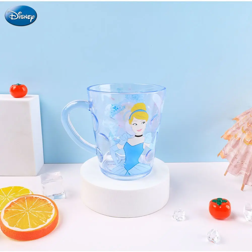 Disney Cinderella Water Cup, 260ML Transparent Crystal Abs