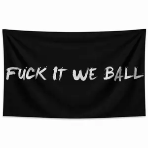 Fuck It We Ball Flag Funny Dorm Flags For Bedroom 3x5 Feet (40x60 inch) Banner with Cool Flags For Room Guys Man Girls Walls Flags Decor College Dorm Man Cave Bedroom Wall Decor Hangings Outdoor Indoor