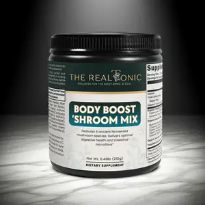 The Real Tonic Body Boost 'Shroom Mix' - Fermented Mushroom Blend for Maximum Bioavailability and Digestion - Dietary, Healthcare gut support
