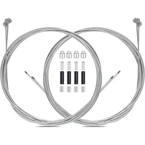 4PCS Premium Brake Cable Set,Universal Standard Brake Cable, Professional Brake line For Front and Rear Mountain MTB or Road Bikes,include Free Cable Cap End Crimps accessories 2M