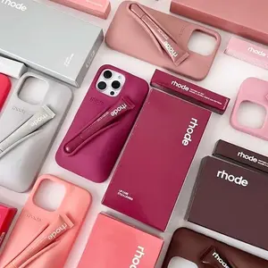 [Buy 1 Get 1] Rhode Stylish Protective Phone Case with Integrated lip balm Holder for iPhone 11-17 series ,Makeup Style Back Cover,Handy Beaty PhoneCase cover For Daily