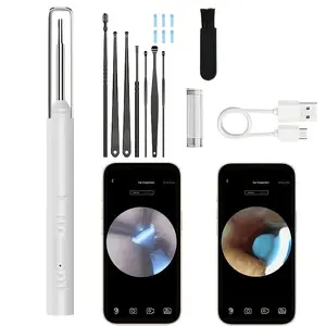 1080P HD Visual Ear Spoon, Ear Wax Remover Cleaner with 6 Ear Caps & 8 Cleaning Tools, Compatible with Android & IOS Ear Care Tool