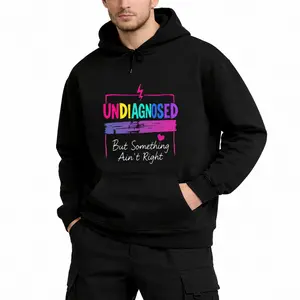 Quirky Mental Health Hoodie – 100% Undiagnosed but Something Ain’t Right Long Sleeve