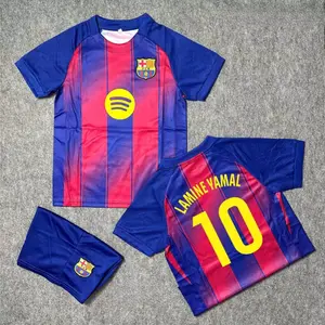 Barcelona 25/26 Kids Soccer Jersey Set Home Red Blue Football Kit
