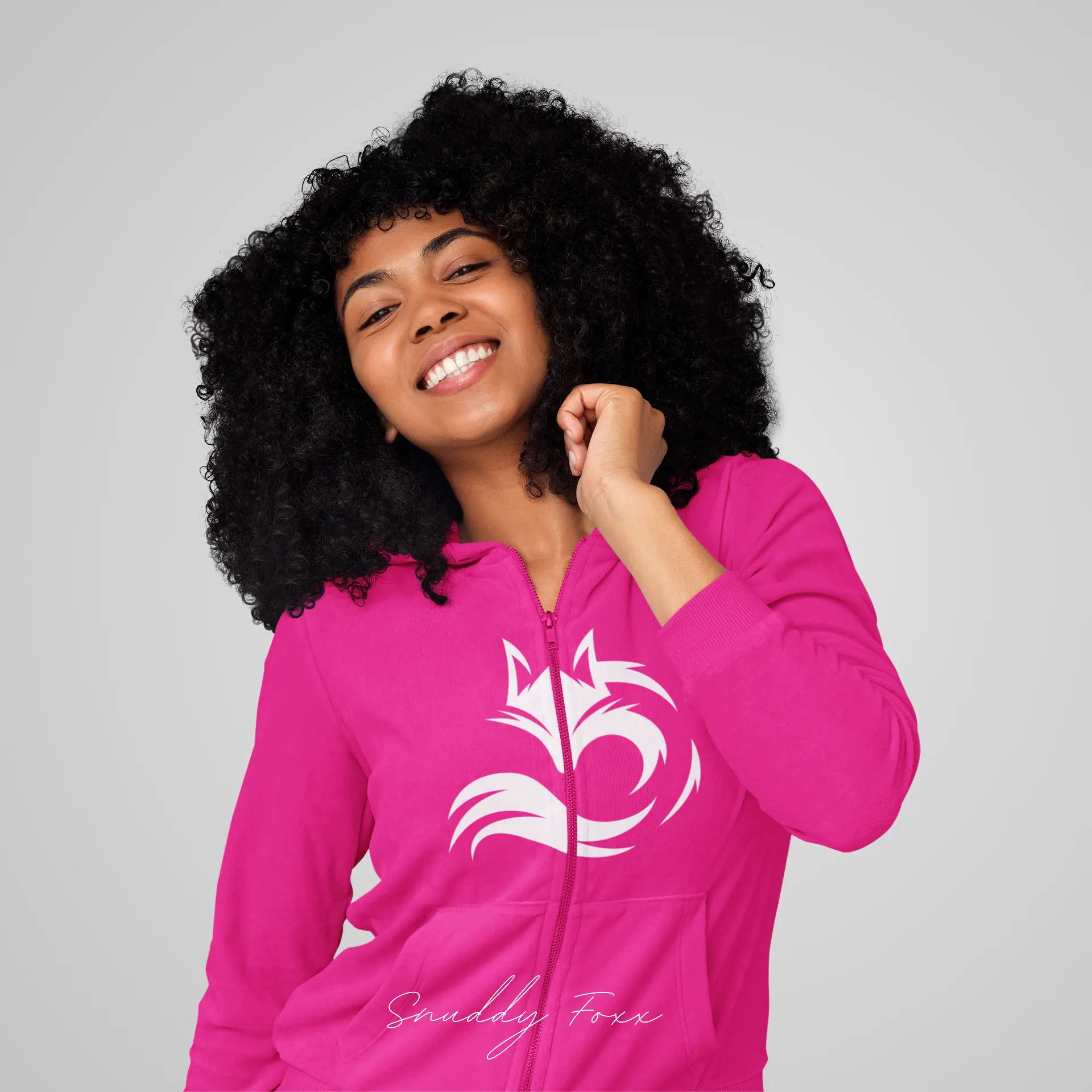 Snuddy Foxx Zipper Closure Fashion Sweater Jacket