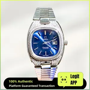 Omega Seamaster Vintage 27mm “TV Screen ” Stainless Steel Blue Dial  Automatic Diamond Watch 21188264