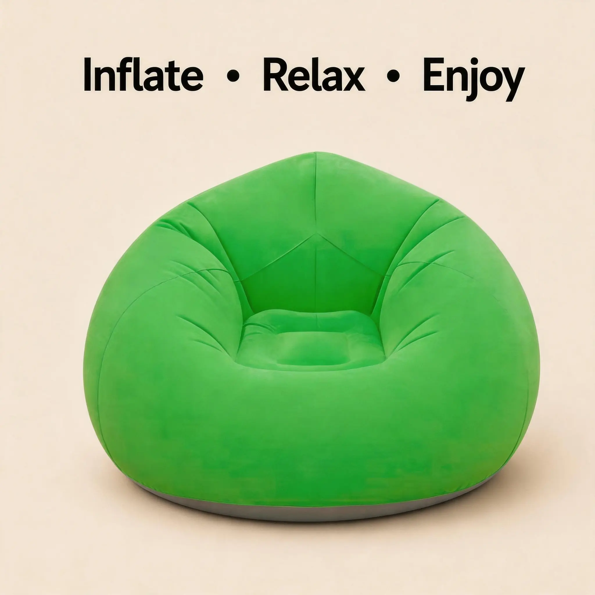 Cozy Inflatable Lounge Chair Portable Flocked Air Sofa Chaise Lounge Sofa for Bedroom Dorm Camping Relaxing Chaise Lounge Couch(Includes Air Pump)