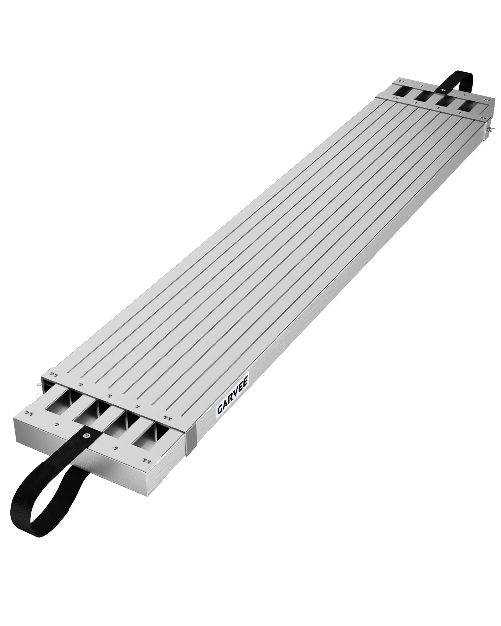Garvee Upgraded 9-15Ft Telescoping Aluminum Plank, 440Lbs Load Bearing Work Board, Skid Proof Scaffolding Platform, Portable Extension Plank, Practical Ladder Scaffold Accessory