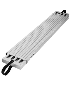 Garvee 9-15Ft Telescoping Aluminum Plank, 440Lbs Load Bearing Work Board, Skid Proof Scaffolding Platform, Portable Extension Plank, Practical Ladder Scaffold Accessory