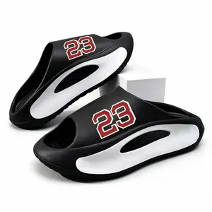 Men's 23 Sport Slides Cloud Slippers Non Slip EVA Cushioned Sandals Basketball Shower Shoes for Indoor Outdoor Beach Boy  Walking Shoes Flipflop Makapal Fashion Fishing Dance
