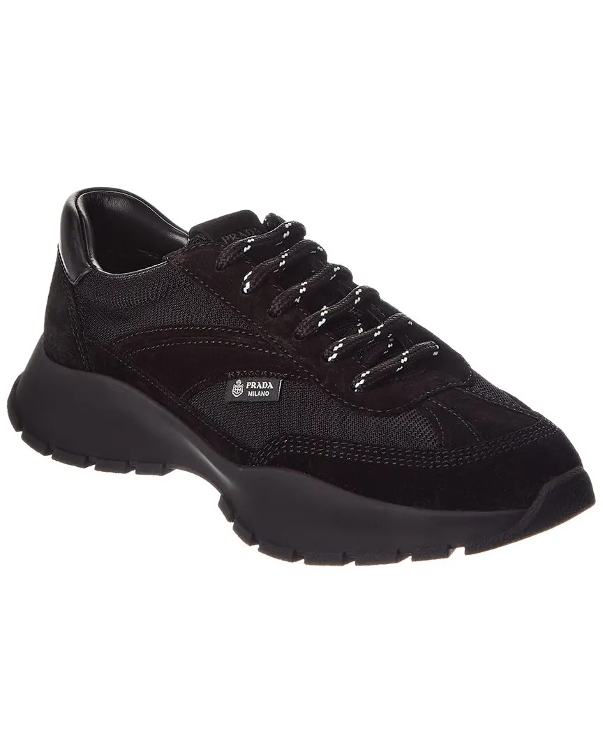 Prada Mesh & Suede Sneaker