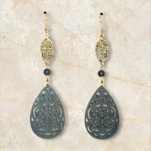 Moss Agate Boho Earrings