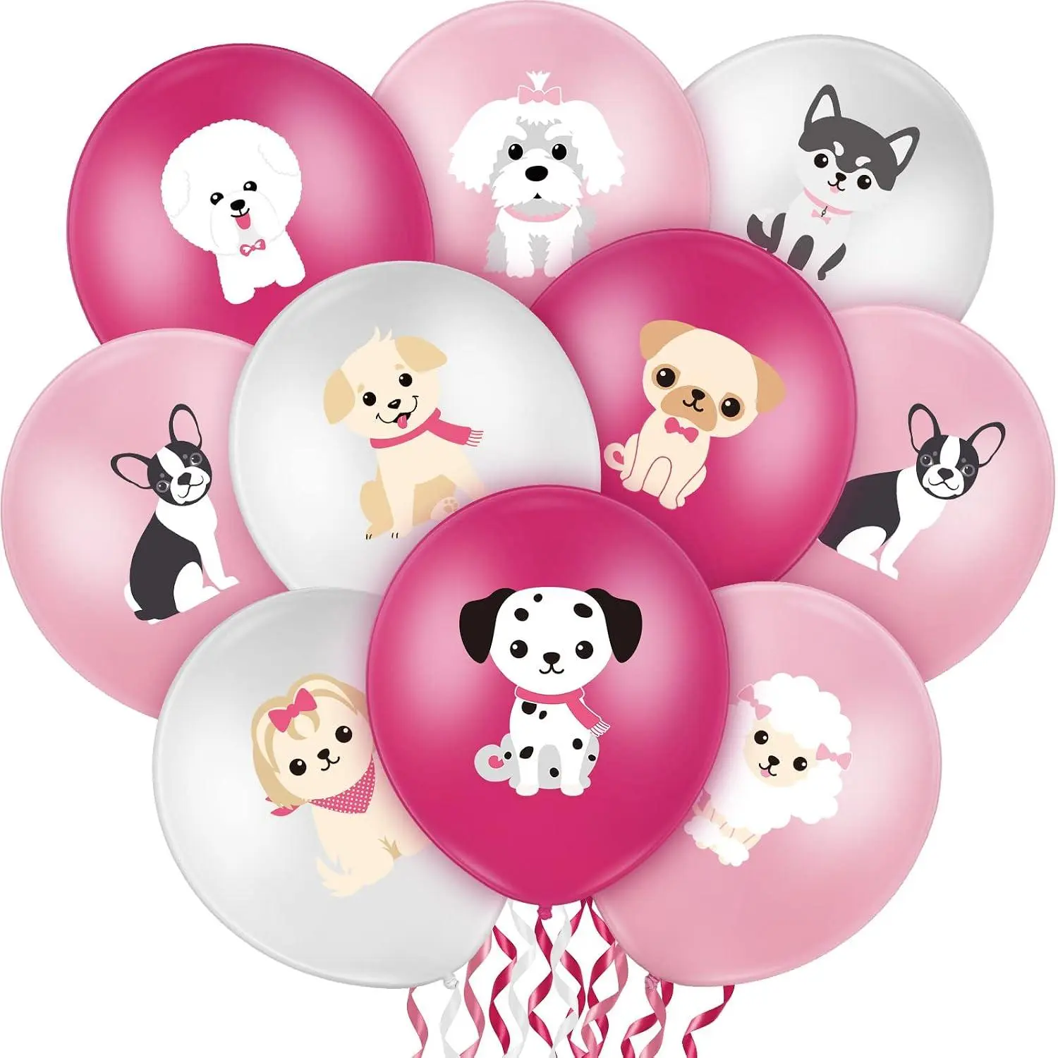 36 Pieces Puppy Balloons 12 Inch Dog Latex Balloon Dog Balloons Dog Print Balloon Pack Decorations Dog Theme Party Supplies For Birthday Baby Shower Pets Theme Party (Cute Style)