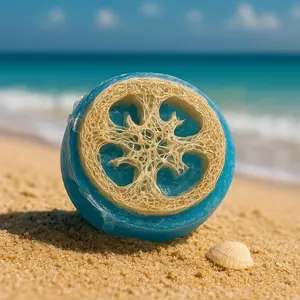 Ocean Mist & Mint Soap 99G - Invigorating Eucalyptus & Spearmint Blend for Soft Radiant Skin - Natural Loofah Exfoliation - Enriched with Argan Oil Shea Butter & Mango Butter