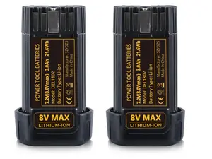 8V 3000mAh Lithium-Ion Replacement Battery Pack for DCB080 Cordless Power Tools, Compatible with DCL023 DCF680 Models, Built-In Cells, Comprehensive Safety Protection, Long Service Life