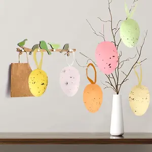 Small Colorful Egg Pendant, Realistic Foam Spotted Egg Ornament for Party Decoration, Perfect for Easter and Festive Decor