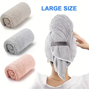 Large-Size Microfiber Hair Towel Turban, Hair Wrap Towel, Soft and Highly Absorbent. Suitable for Both Long and Short Hair, Lint-Free, Colorfast, Durable, and Comfortable without Leaving Pressure Marks. A must-Have Essential for Home Use