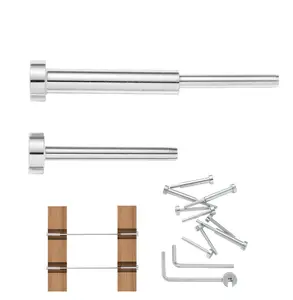 Cable Railing Kit 20 Pack, 1/8" Stainless Steel Cable Railing Hardware - T316 Invisible Receiver, Swage Stud, Tensioner for Wood/Metal Posts, Indoor/Outdoor Railing Silver 20 Pieces