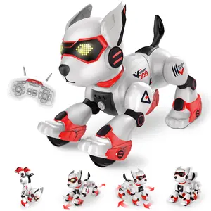 Intelligent programmable robot dog, with remote control and gesture-sensing interaction mode. It has multiple interaction modes and voice control function. It can sing, dance, perform and other modes. It is a suitable gift for both girls and boys.