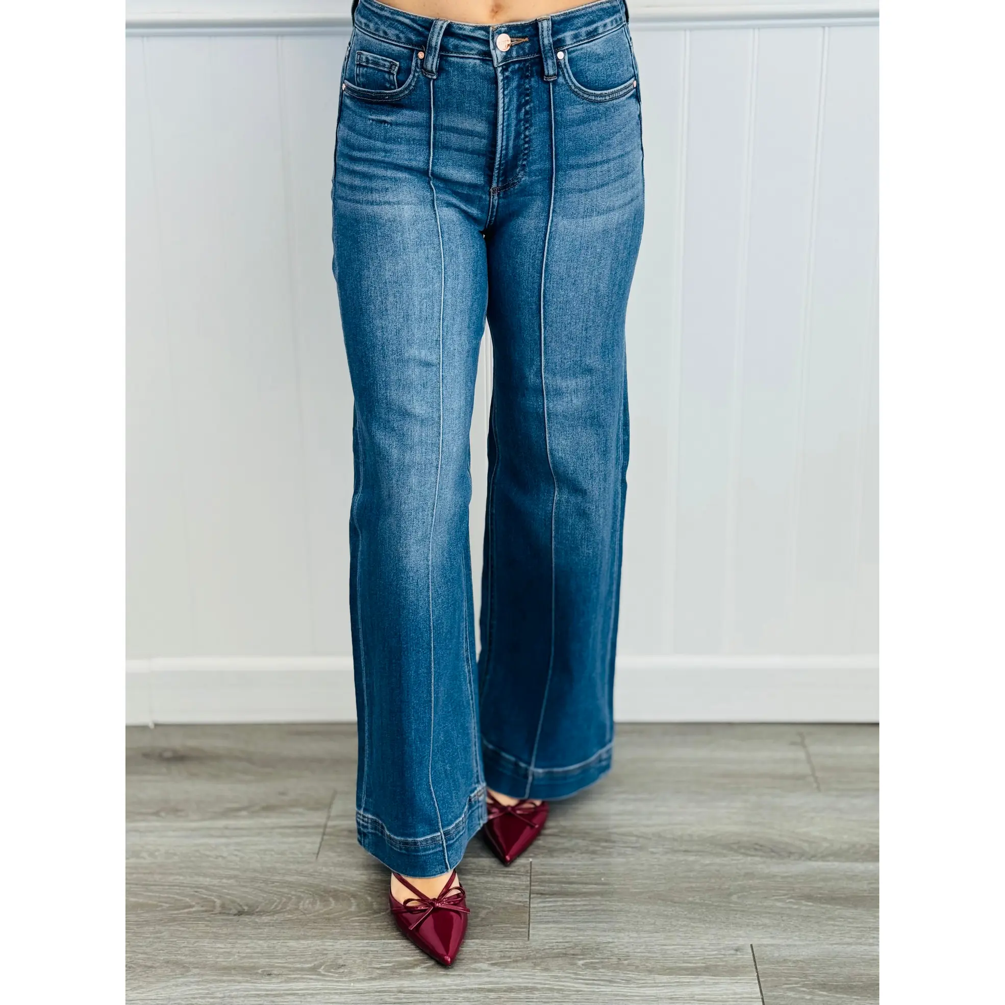 Risen Unbelievably You Pintuck Tummy Control Jeans (Reg & Plus)
