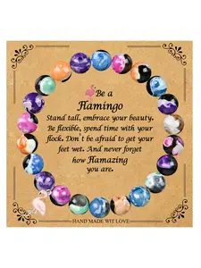 Flamingo Style Charm Beaded Bracelet for Women, Perfect Gift for Mom, Daughter, Aunt, Sister, Friend, Ideal for Birthdays & More!