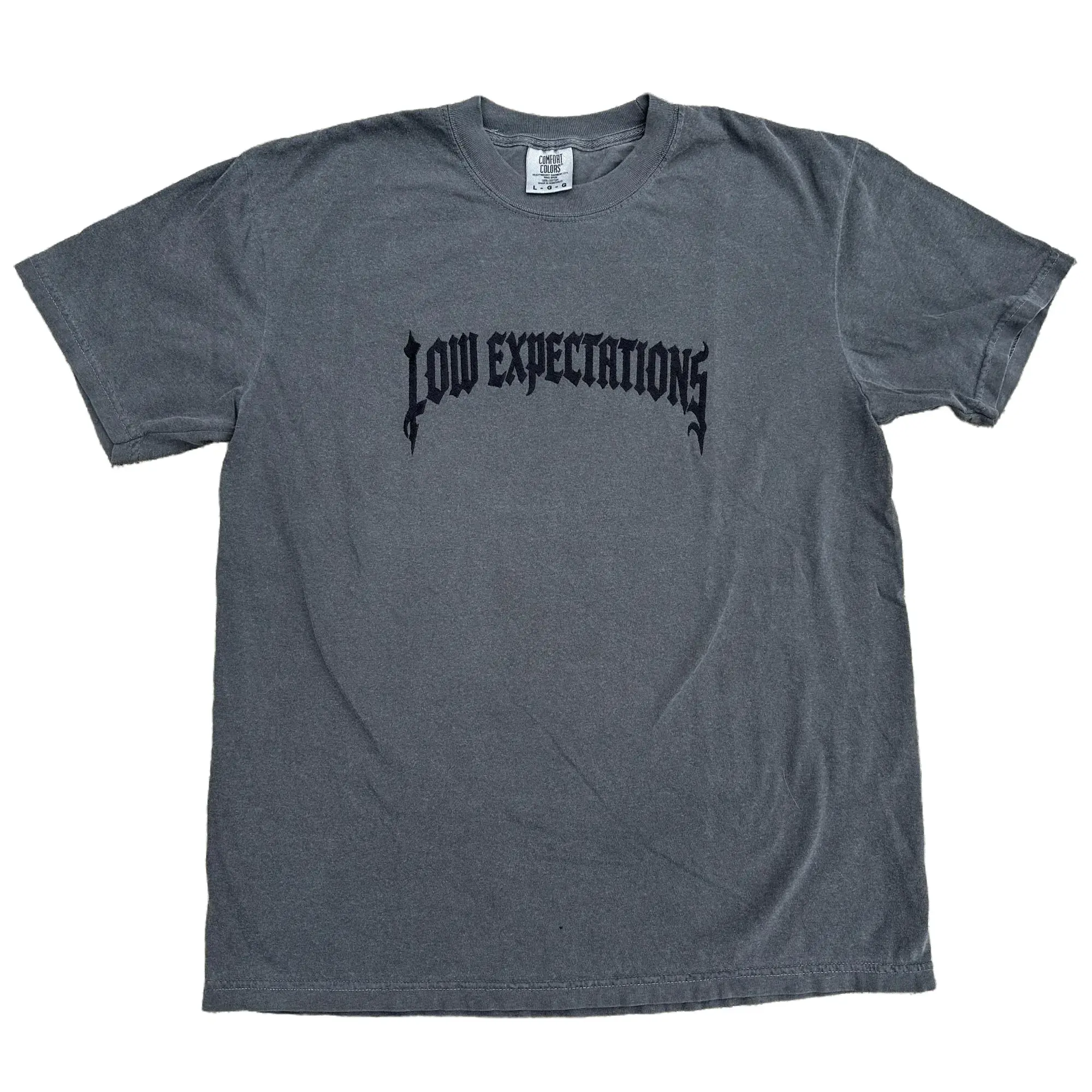 T-shirt Low Expectations Embroidered Comfort Color TEE, Alt Fashion, Alternative, Shirt For Gamer
