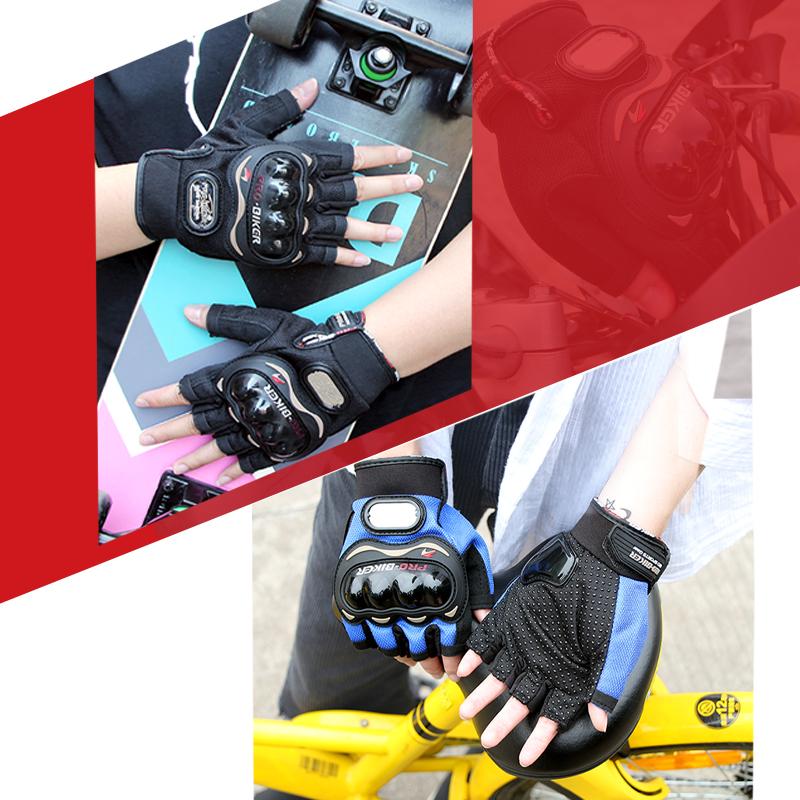Breathable Half-Finger Motorcycle Riding Gloves for Men and Women, Non-Slip, Wear-Resistant, Touchscreen Compatible, Protective Motorbike Gloves for Outdoor Riding