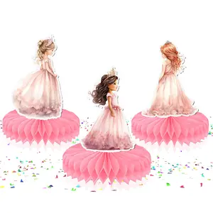 Princess Honeycombs 5 pcs - Royal Party Decorations