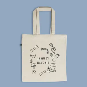 Custom Dog Walk Kit Tote Bag – Personalized Pet Walking Bag with Name