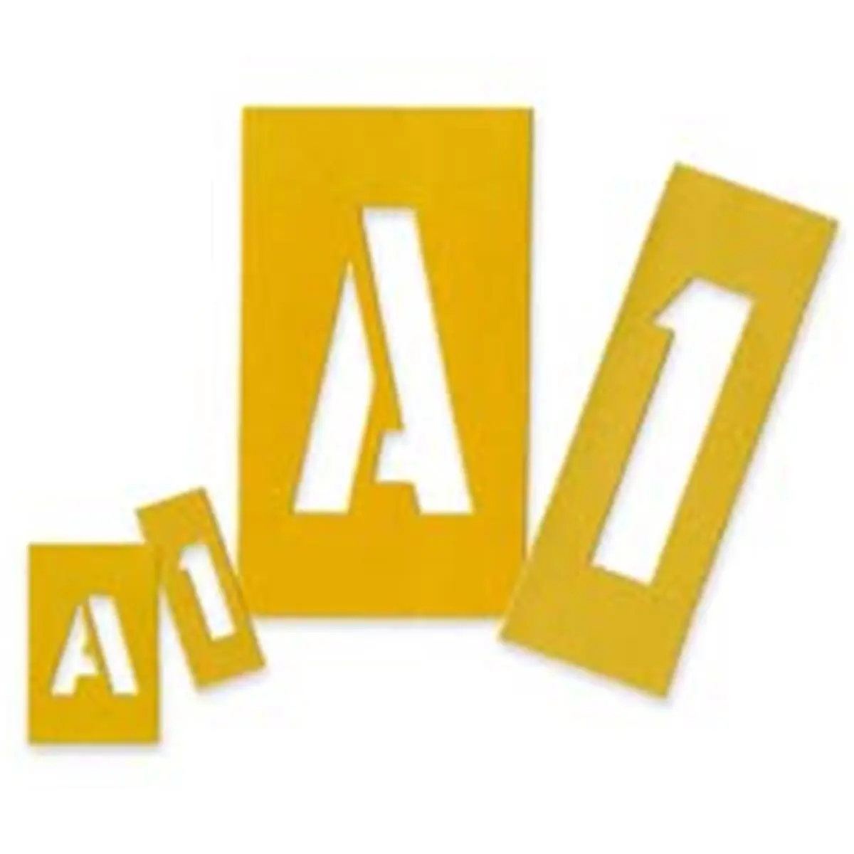 212 MAIN Gothic Font Lettering Stencil - 1in Reusable Chartpak Office Measuring Supply, Yellow Office Stationery for Projects, Signs, Displays with Painted Lettering Capability
