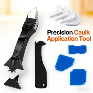 11Pcs Silicone Caulking Tools Kit, 3 in1 Grout Removal Tool with Stainless Steel Head & Scraper, Caulk Remover for Kitchen Bathroom Window, Bathroom Accessories Kitchen Gadgets Tool Kit Home Essentials