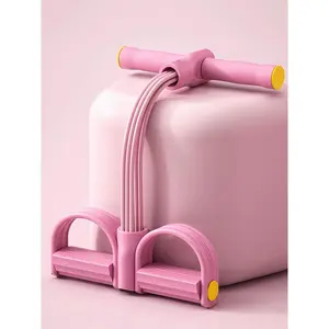 6-Tube Pedal Resistance Band, Portable Elastic Exercise Tube for Home Gym, Full-Body Workout & Fitness Training