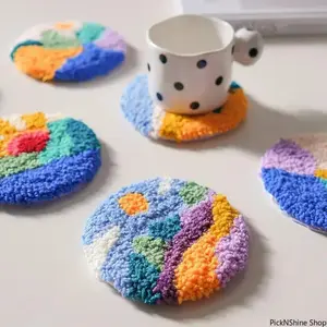 DIY Punch Needle Embroidery Kit Complete Craft Set With Patterns Tools Threads And Hoops Creative Handmade Project For Beginners Ideal For Home Decor And Leisure Crafting Activities