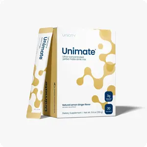 UNICITY UNIMATE LEMON GINGER STICK PACKS -  Concentrated Drink Mix (30 Packets). Dietary Supplement. (30-Day Supply)