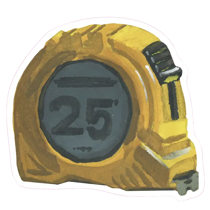 Measuring Tape Sticker
