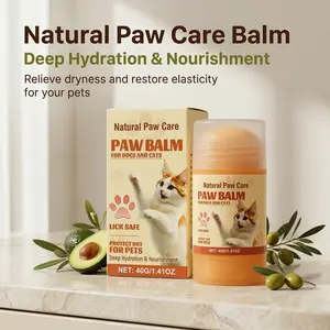Natural Paw Care Balm for Dogs and Cats Deep Hydration Nourishment Lick Safe Protect Dry Feet 40g Pet Care Product