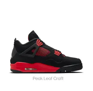 Retro Mid-Top Basketball Shoes in Black Suede Upper with Red Mesh Side Wings, Lace Locks, and Midsole Accents