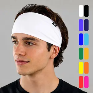 SLEEFS Unisex Sports Headband Wide - Multiple Colors -  Moisture-Wicking Polyester Spandex Blend One Size Fits All Machine Washable Breathable Solid Colors Patterns Available