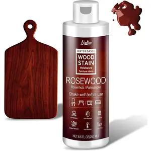 Water Based Wood Stain Rosewood Wood Varnish for Indoor & Outdoor Furniture Wardrobe Cabinets Doors Low Odor Non-Toxic Fast Drying Multiple Classical Finishes 8.5fl.oz/250ml