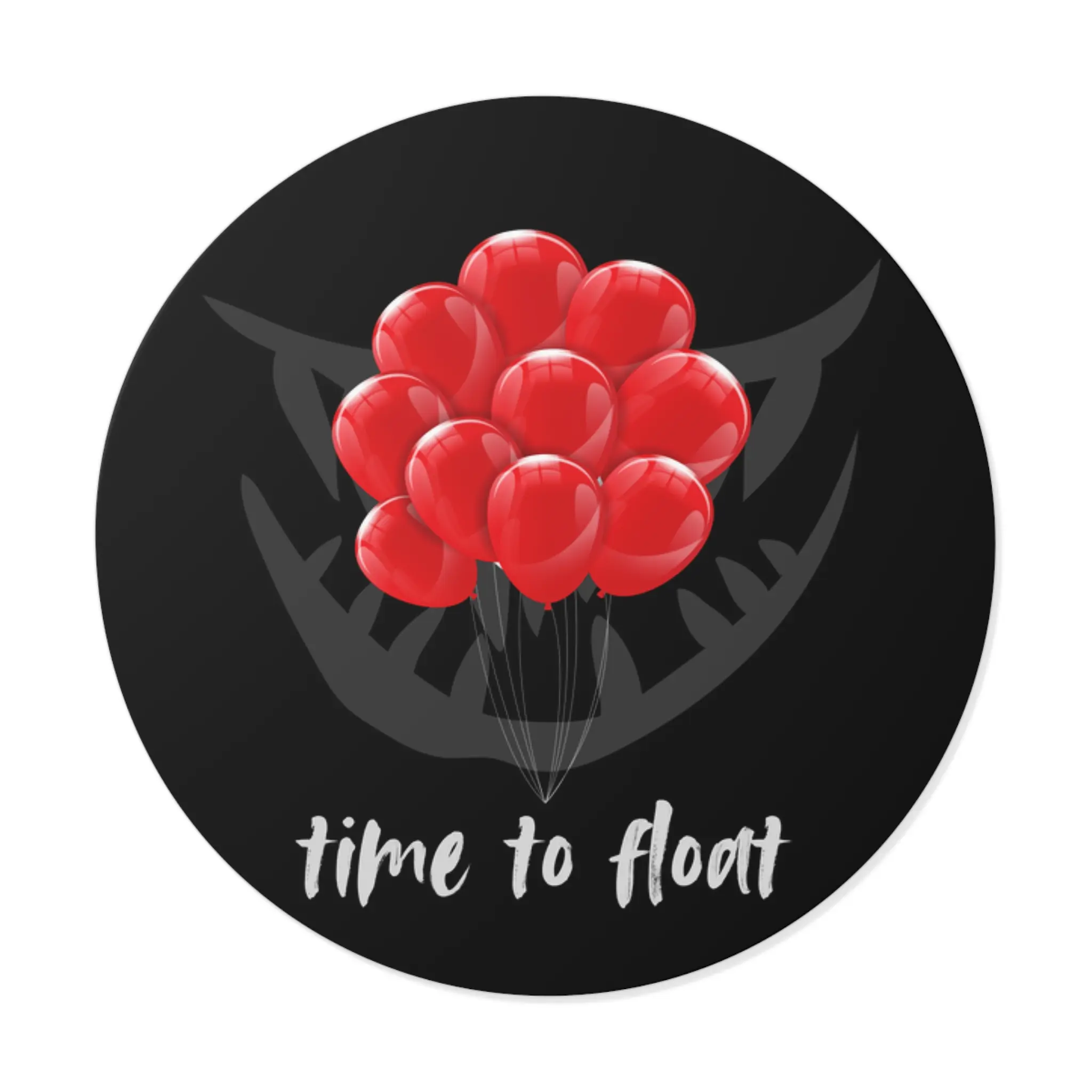 Time To Float Pennywise IT Stephen King Round Vinyl Sticker