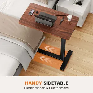 Mobile Laptop Desk with Adjustable Height for Bed and Sofa