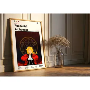 Full Metal Alchemist Poster: Minimalist Anime Art Print
