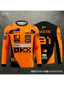 2026 New Racing-Style Long Sleeve T-Shirt|extreme Sports Racing Suit|breathable Long Sleeve Sportswear|mountain Bike Clothing