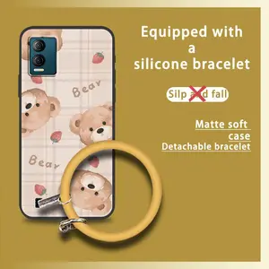 Anti-knock Dirt-resistant Phone Case For BLU View Speed 5G/B1550VL Solid Color heat dissipation Cute Personality Bracelet Soft Case Ring Back Cover Cartoon Protective Funny Youth