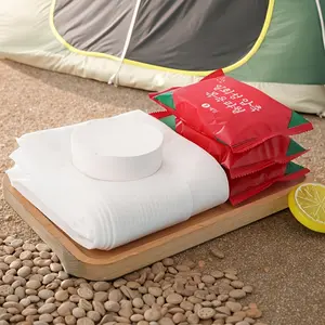 Portable Disposable Bath Towels Set of 5, Thick and Large, Individually Wrapped, Soft Skin-Friendly, Excellent Absorbency