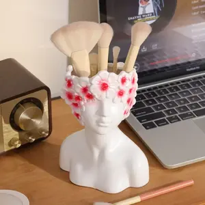 New 2026 Modern Creative Girl Multifunctional Home Decor Ornament, Desktop Storage Tube, Art Ceramic Craft Decoration