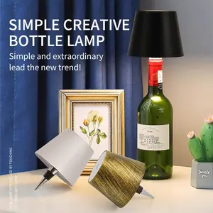 Wireless Bottle Light, Rechargeable LED Wine Bottle Lamp, Three Color Temperature (3000k-6000k), Ip54 Waterproof Mini Decorative Light, Decorative Atmosphere Lamp