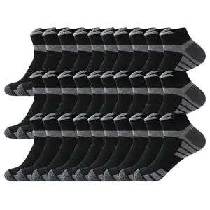 30/60 Pairs Ankle Socks 100% Polyester Knit Fabric Sweat Absorbent Low Cut Short Socks for Men Women Solid Color All Seasons Reinforced Toe Heel Sporty Design with Striped Patterns Hand Wash or Dry Clean Menswear Bowling